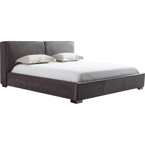 Serene King Bed in Grey Eco Suede Fabric